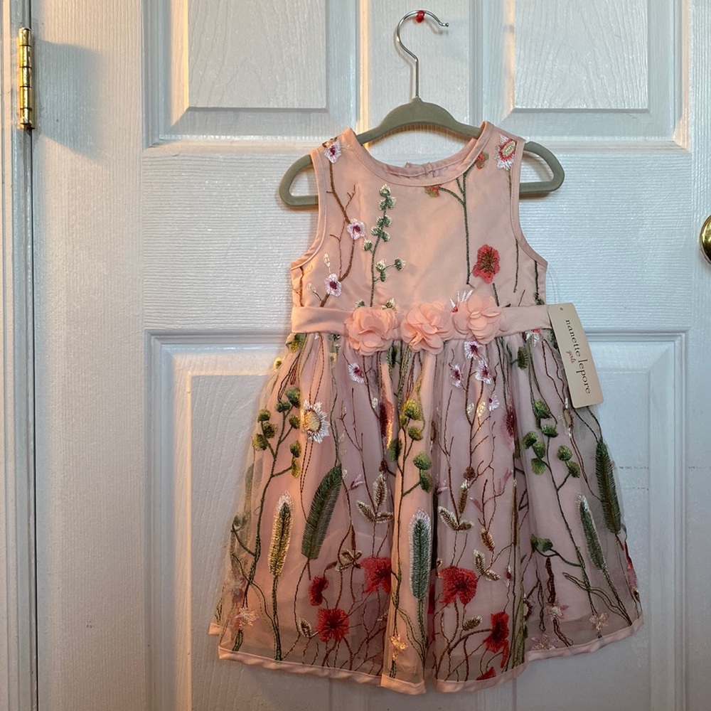 Nanette Lepore Girls Peach Pink Dress